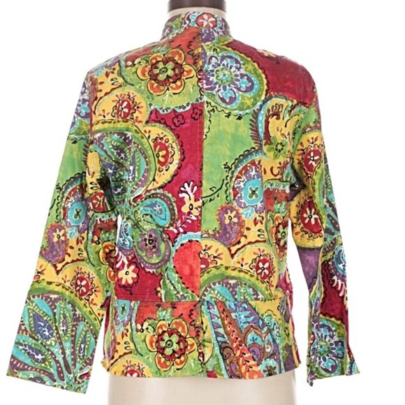 Very Good Condition-Chico's Size M 3/4 sleeve blouse - Picture 2 of 5